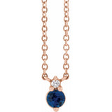 PLATINUM NATURAL SAPPHIRE & DIAMOND NECKLACE