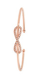 9CT ROSE GOLD CUBIC ZIRCONIA SET ETERNITY TORC BANGLE