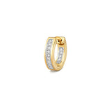 9CT GOLD DIAMOND INSIDE OUT HUGGIE HOOPS