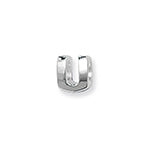 SILVER  SLIDING BRACELET INITIAL CHARM