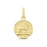 9CT GOLD SMALL ZODIAC COIN PENDANT