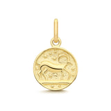 9CT GOLD SMALL ZODIAC COIN PENDANT