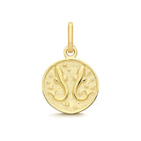 9CT GOLD SMALL ZODIAC COIN PENDANT