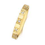 9CT GOLD DIAMOND SET WEDDING BAND