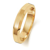 9CT GOLD COURT BEVELLED EDGE WEDDING BAND