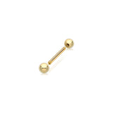 SINGLE 9CT GOLD DOUBLE-ENDED PIERCING BAR