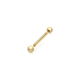 SINGLE 9CT GOLD DOUBLE-ENDED PIERCING BAR