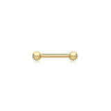 SINGLE 9CT GOLD DOUBLE-ENDED PIERCING BAR