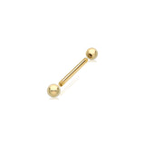 SINGLE 9CT GOLD DOUBLE-ENDED PIERCING BAR