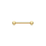 SINGLE 9CT GOLD DOUBLE-ENDED PIERCING BAR