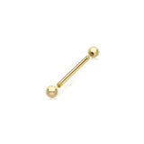 SINGLE 9CT GOLD DOUBLE-ENDED PIERCING BAR