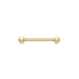 SINGLE 9CT GOLD DOUBLE-ENDED PIERCING BAR