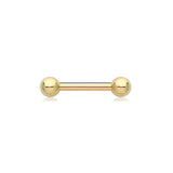 SINGLE 9CT GOLD DOUBLE-ENDED PIERCING BAR
