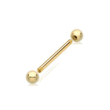 SINGLE 9CT GOLD DOUBLE-ENDED PIERCING BAR