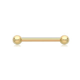 SINGLE 9CT GOLD DOUBLE-ENDED PIERCING BAR