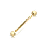 SINGLE 9CT GOLD DOUBLE-ENDED PIERCING BAR