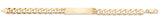 9CT GOLD 8.5" OPEN CURB IDENTITY BRACELET