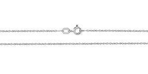 9CT WHITE GOLD FINE DIAMOND CUT PRINCE OF WALES CHAIN