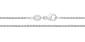 PLATINUM FINE 1.5MM ROPE CHAIN