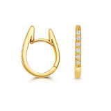 18CT GOLD OVAL DIAMOND HOOP EARRINGS