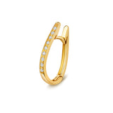 18CT GOLD OVAL DIAMOND HOOP EARRINGS