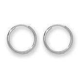 9CT WHITE GOLD 1MM SLEEPERS