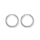 9CT WHITE GOLD 1MM SLEEPERS