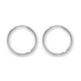 9CT WHITE GOLD 1MM SLEEPERS
