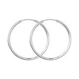 9CT WHITE GOLD 1MM SLEEPERS