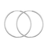 9CT WHITE GOLD 1MM SLEEPERS