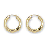 9CT GOLD 3MM SLEEPER HOOP EARRINGS