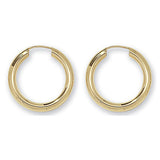 9CT GOLD 3MM SLEEPER HOOP EARRINGS