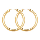 9CT GOLD 3MM SLEEPER HOOP EARRINGS