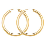 9CT GOLD 3MM SLEEPER HOOP EARRINGS