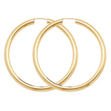 9CT GOLD 3MM SLEEPER HOOP EARRINGS