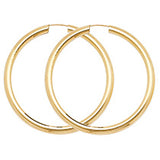 9CT GOLD 3MM SLEEPER HOOP EARRINGS