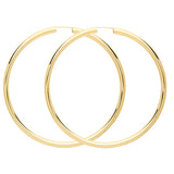 9CT GOLD 3MM SLEEPER HOOP EARRINGS