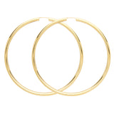 9CT GOLD 3MM SLEEPER HOOP EARRINGS