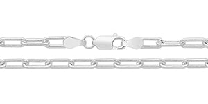 SILVER 3.25MM PAPERCLIP LINK CHAIN ANKLET