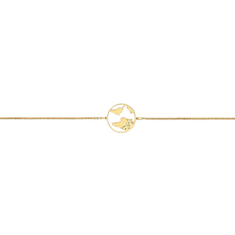 GOLD VERMEIL GLOBE BRACELET