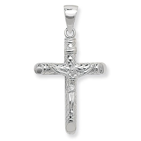 SILVER PATTERNED CRUCIFIX PENDANT