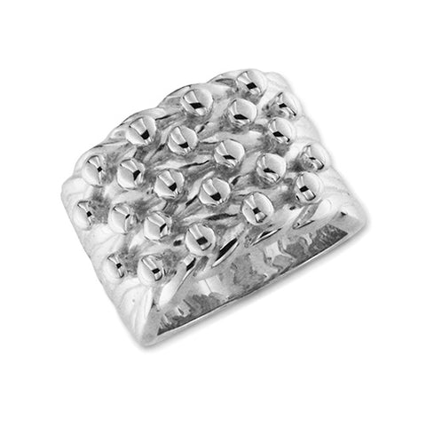 SOLID SILVER 5-ROW KEEPER RING
