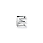 SILVER  SLIDING BRACELET INITIAL CHARM