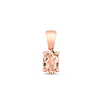 9CT ROSE GOLD OVAL CLAW SET MORGANITE PENDANT