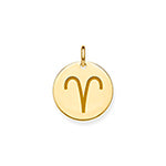 9CT GOLD ZODIAC SYMBOL COIN PENDANT CHARM