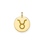 9CT GOLD ZODIAC SYMBOL COIN PENDANT CHARM