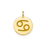 9CT GOLD ZODIAC SYMBOL COIN PENDANT CHARM
