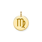 9CT GOLD ZODIAC SYMBOL COIN PENDANT CHARM