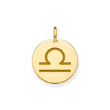 9CT GOLD ZODIAC SYMBOL COIN PENDANT CHARM