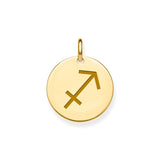 9CT GOLD ZODIAC SYMBOL COIN PENDANT CHARM